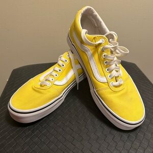 Yellow and White Vans